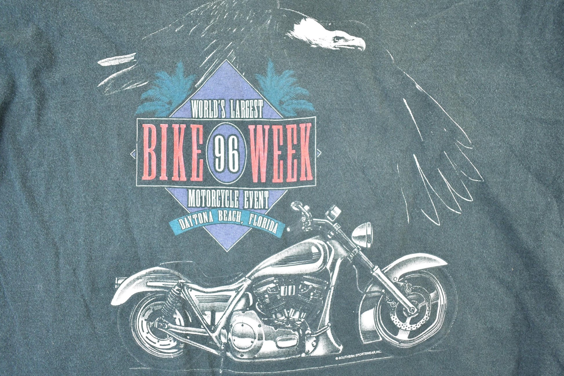 Vintage 1996 Daytona Beach Bike Week T-Shirt - Harley Motorcycle Graphic