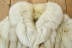 Vintage 1980s Blue Shadow Fox Fur Coat Saga Fox
