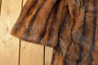 Vintage 1980s Mahogany Mink Fur Coat Full Length Adult Small