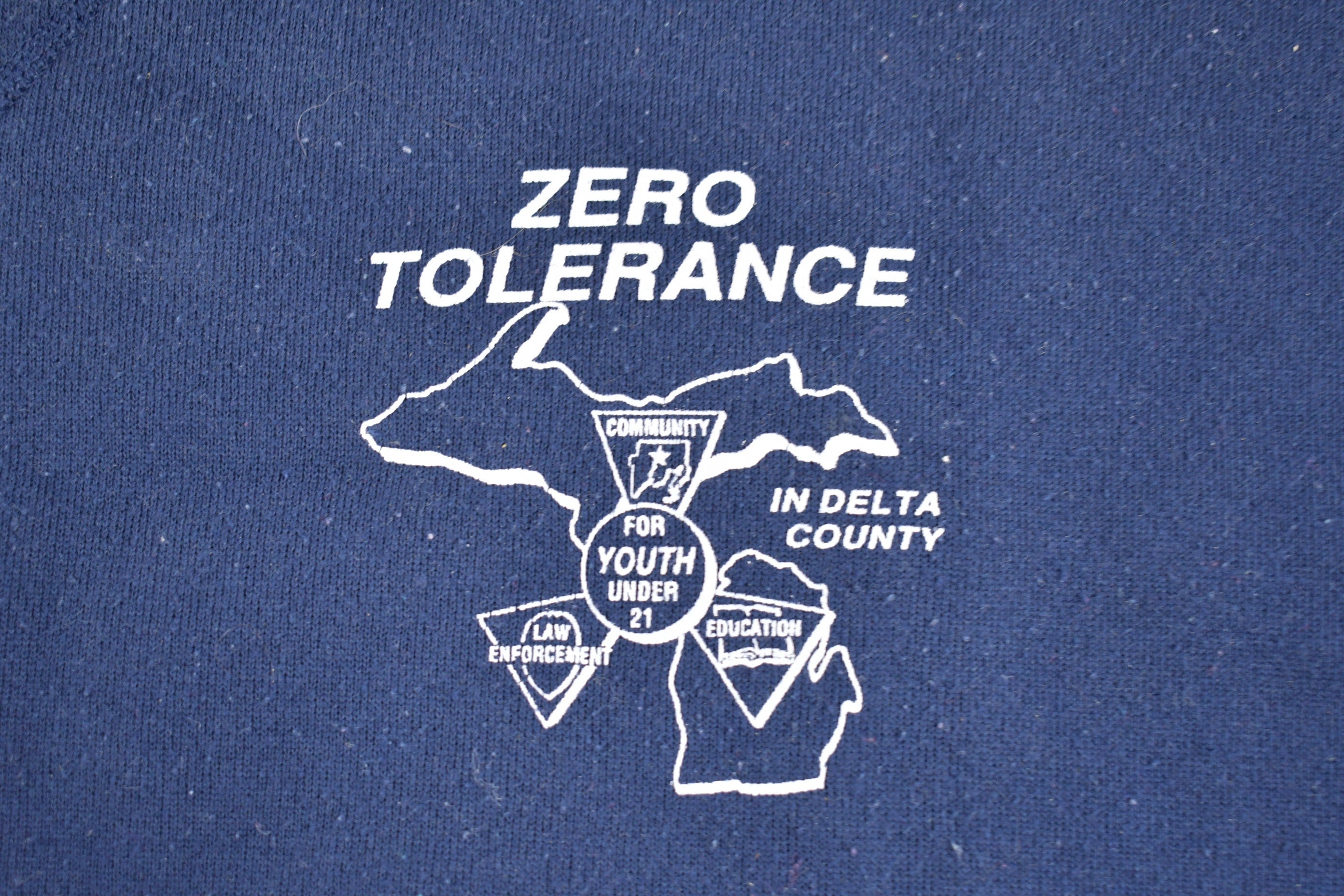 Vintage 1990s Zero Tolerance In Delta County Crewneck Sweatshirt