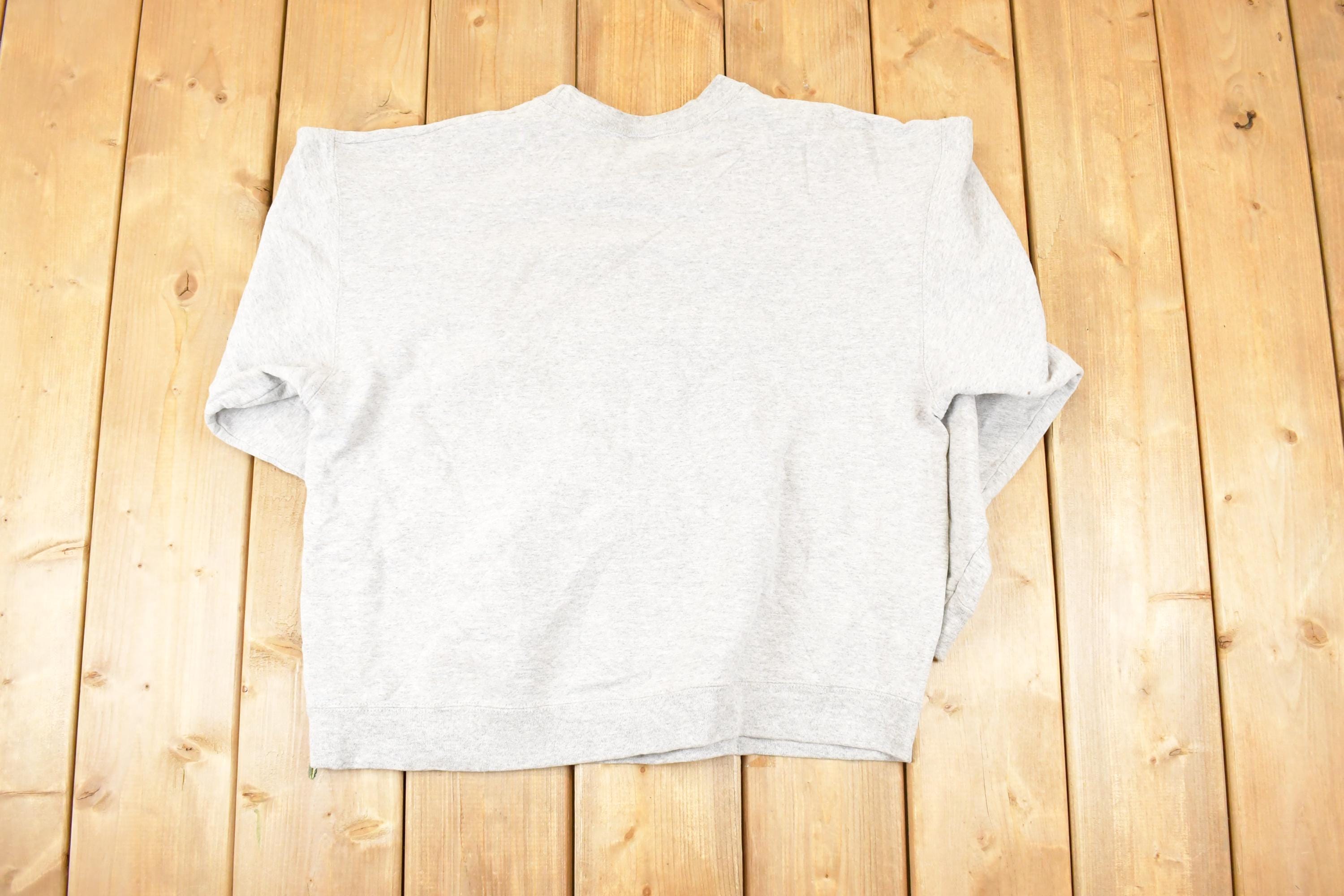 Vintage 1990s Foston Greyhounds Graphic Print Collegiate Crewneck Sweatshirt Men's L