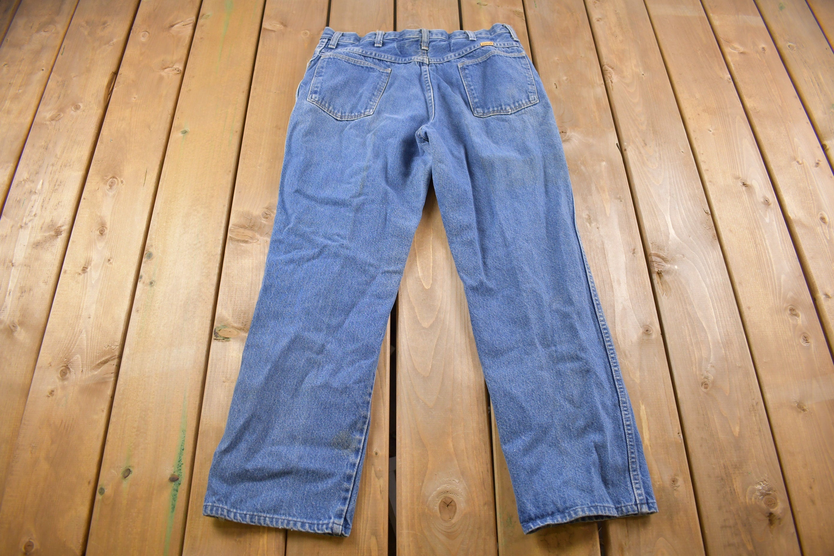Vintage 1980's Rustler's Brand Basic Blue Jeans 32 x 27
