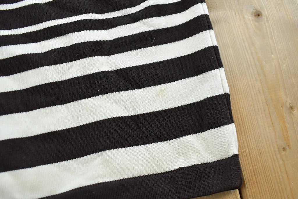 True Vintage 1970s Miss Holly Short Sleeve Quarter Zip Knit Polyester Sweater T-Shirt Womens S /