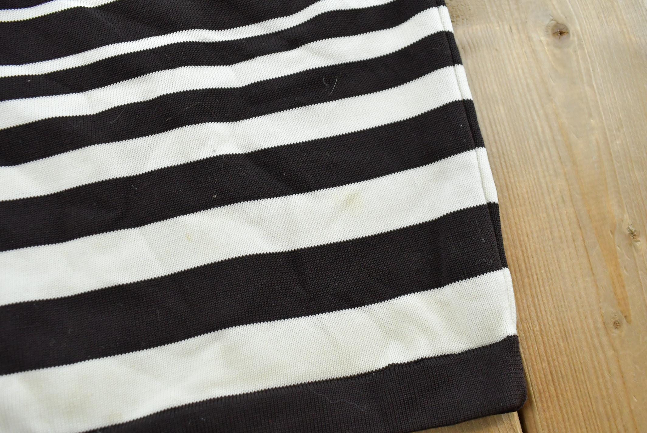 True Vintage 1970s Miss Holly Short Sleeve Quarter Zip Knit Polyester Sweater T-Shirt Womens S /