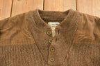 Vintage 1990s L.L. Bean Wool Knit Henley Sweater Women's S / 90s Knitted Sweatshirt / Outdoors