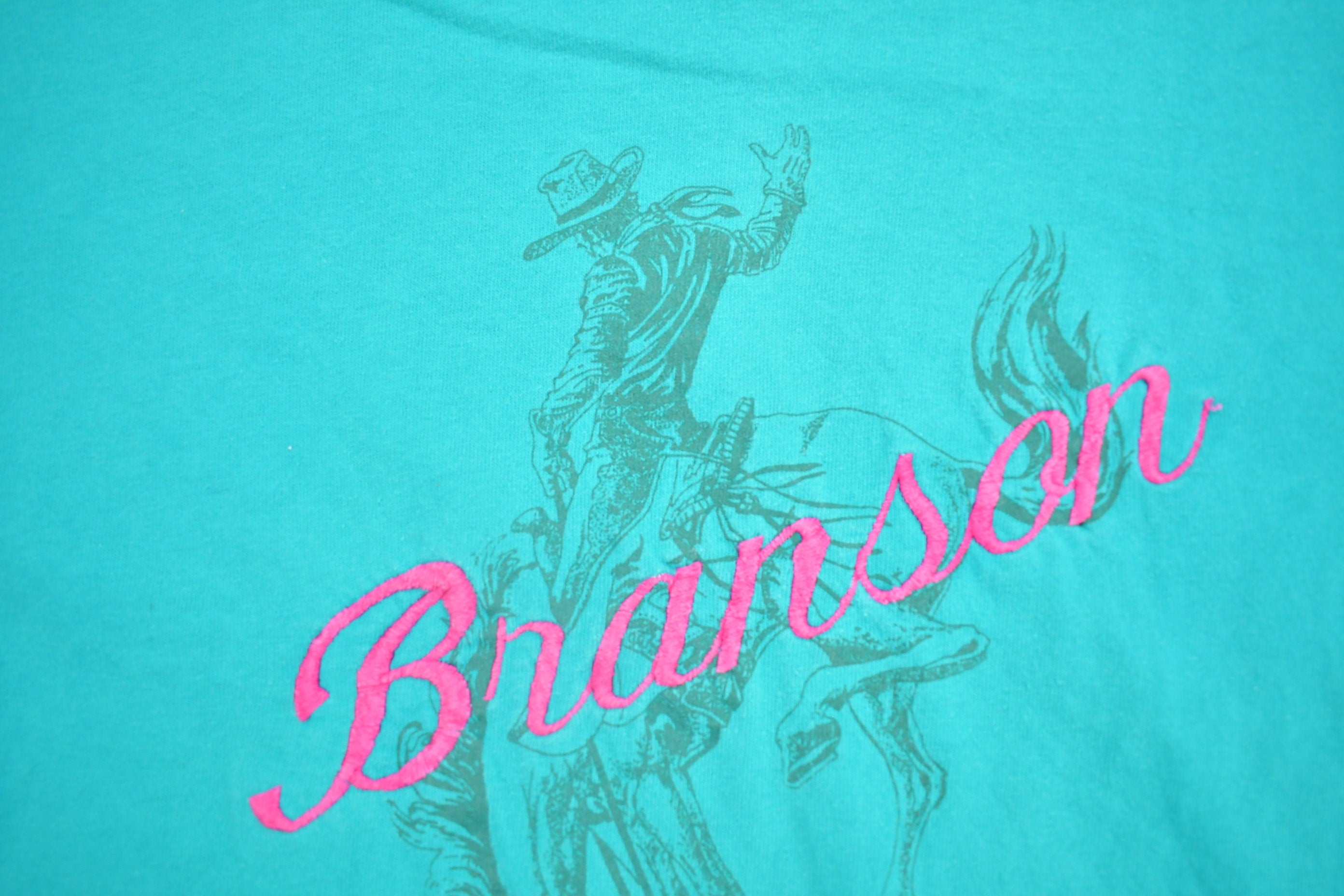 Vintage 1990s Branson Cowboy Theme Embroidered T Shirt