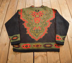 Vintage 1980s Tarazzia Abstract Design Knit Crewneck Sweater Made In Italy