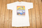 Vintage 1992 Delicate Balance Dolphin Graphic Print Souvenir Ocean T-Shirt Men's M