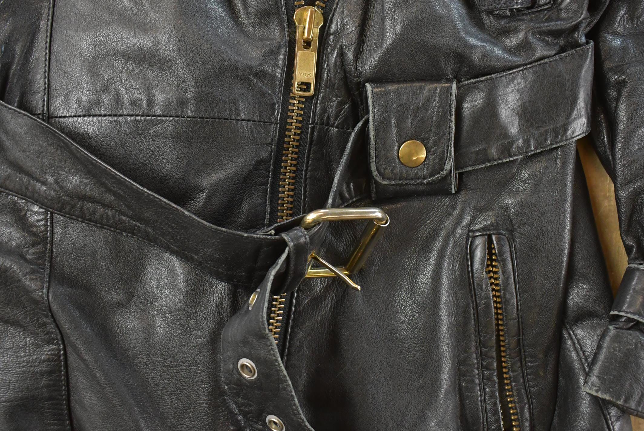 Vintage 1990s Bagatelle Leather Motorcycle Jacket Women's M /