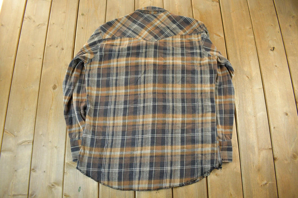 Vintage 1990s Wrangler Pearl Snap Western Shirt Men's Large