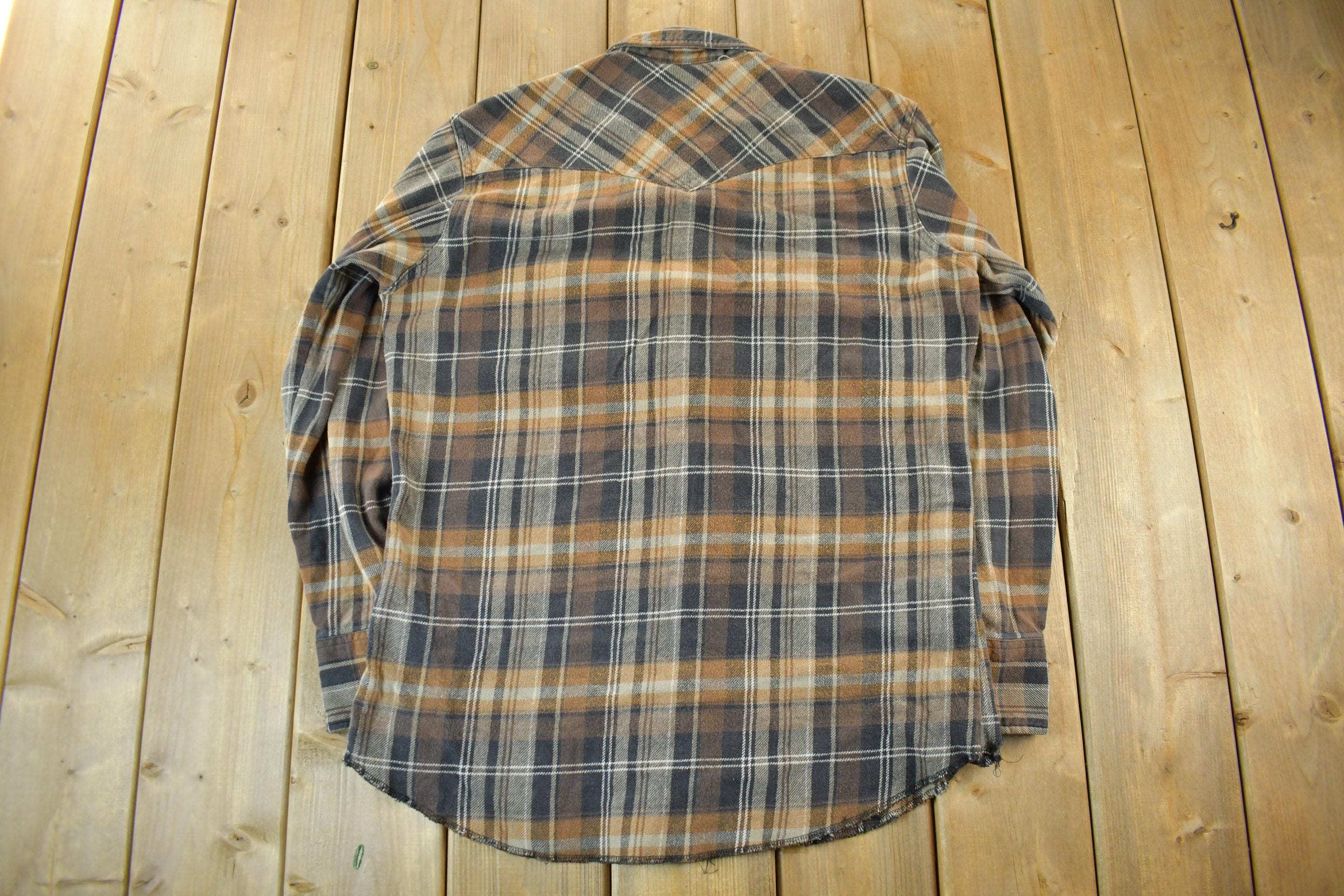 Vintage 1990s Wrangler Pearl Snap Western Shirt Men's Large