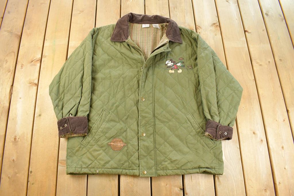 Vintage 1990s Disney Embroidered Quilt Chore Jacket