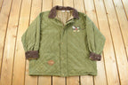 Vintage 1990s Disney Embroidered Quilt Chore Jacket