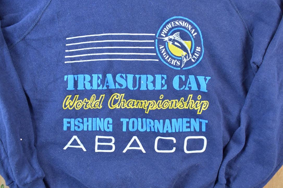 Vintage 1990s Treasure Cay World Championship ABACO Fishing Tournament Crewneck Sweatshirt  90s Crewneck  Souvenir Sweater  Streetwear