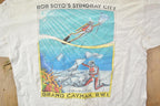 Vintage 1990s Bob Soto's Diving Stingray City Grand Cayman Souvenir T-Shirt
