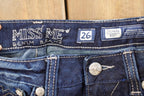 Vintage Deadstock Y2K Miss Me Bedazzled Low Rise Jeans Women's Size 26x31