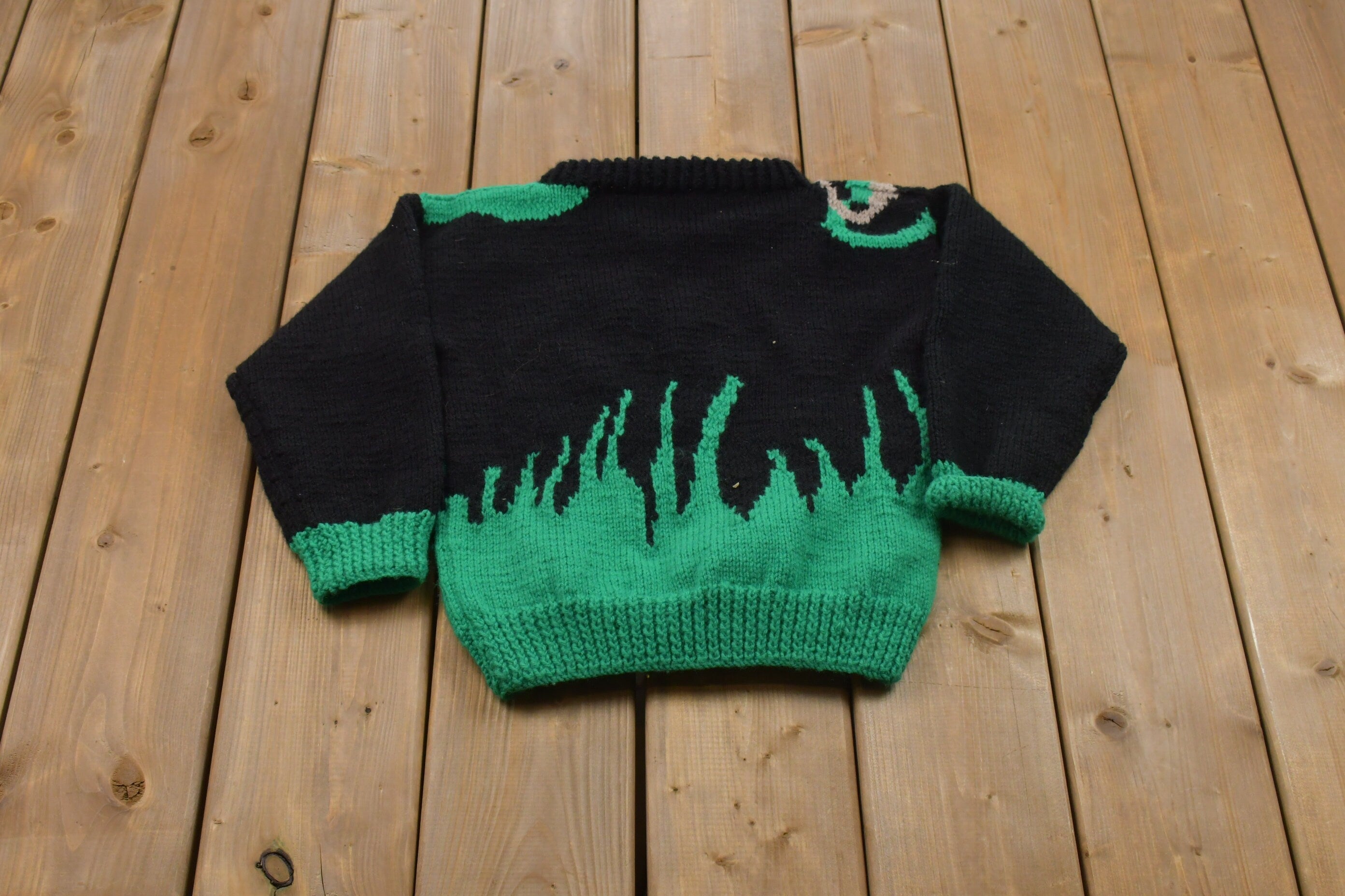 Vintage Youth Sized Swinging Monkey Knitted Sweater