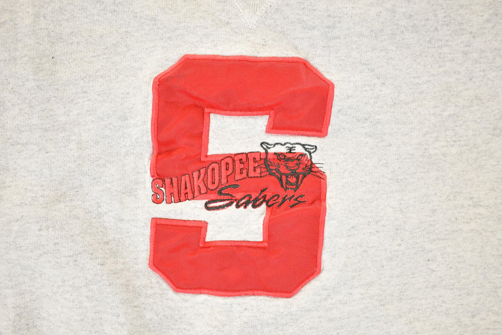 Vintage 1990s Shakobee Sabres Heavyweight University Crewneck Sweater Men's L