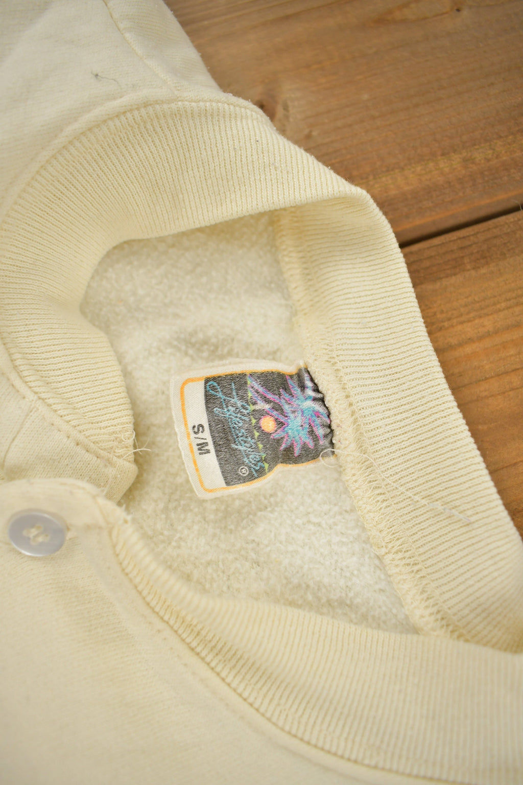 Vintage 1980s Native American Theme Henley Sweatshirt
