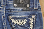 Vintage Deadstock Y2K Miss Me Bedazzled Low Rise Jeans Women's Size 26x31