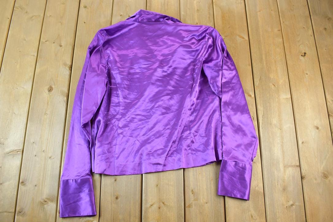 Vintage 1990s Silk Look Sag Harbour Button Up Shirt