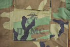 Vintage 1986 Woodland Camo Military Button Up Shirt