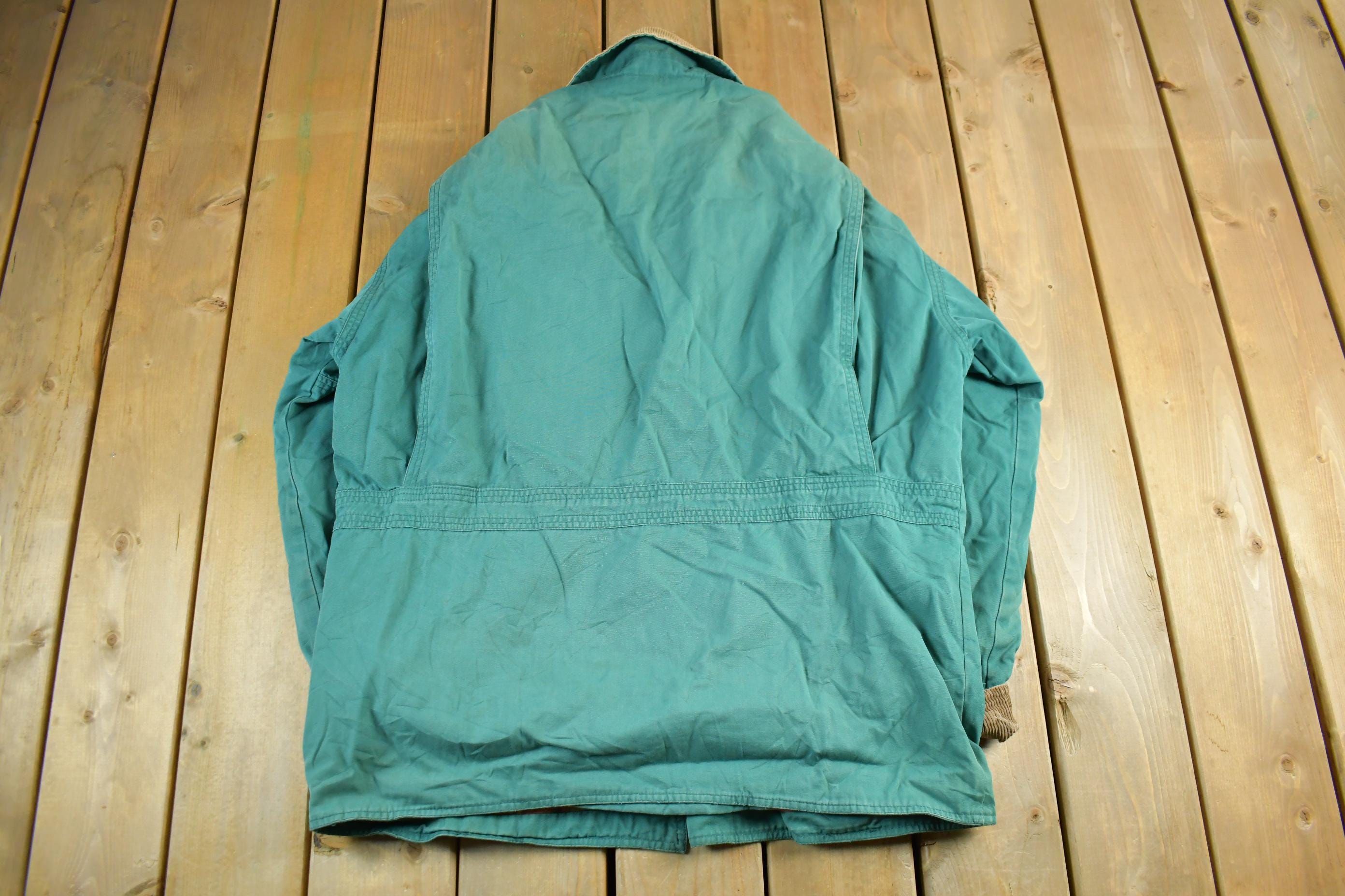Vintage 1990s Life's Adventures Lined Faded Barn Chore Coat Men's Tall Large