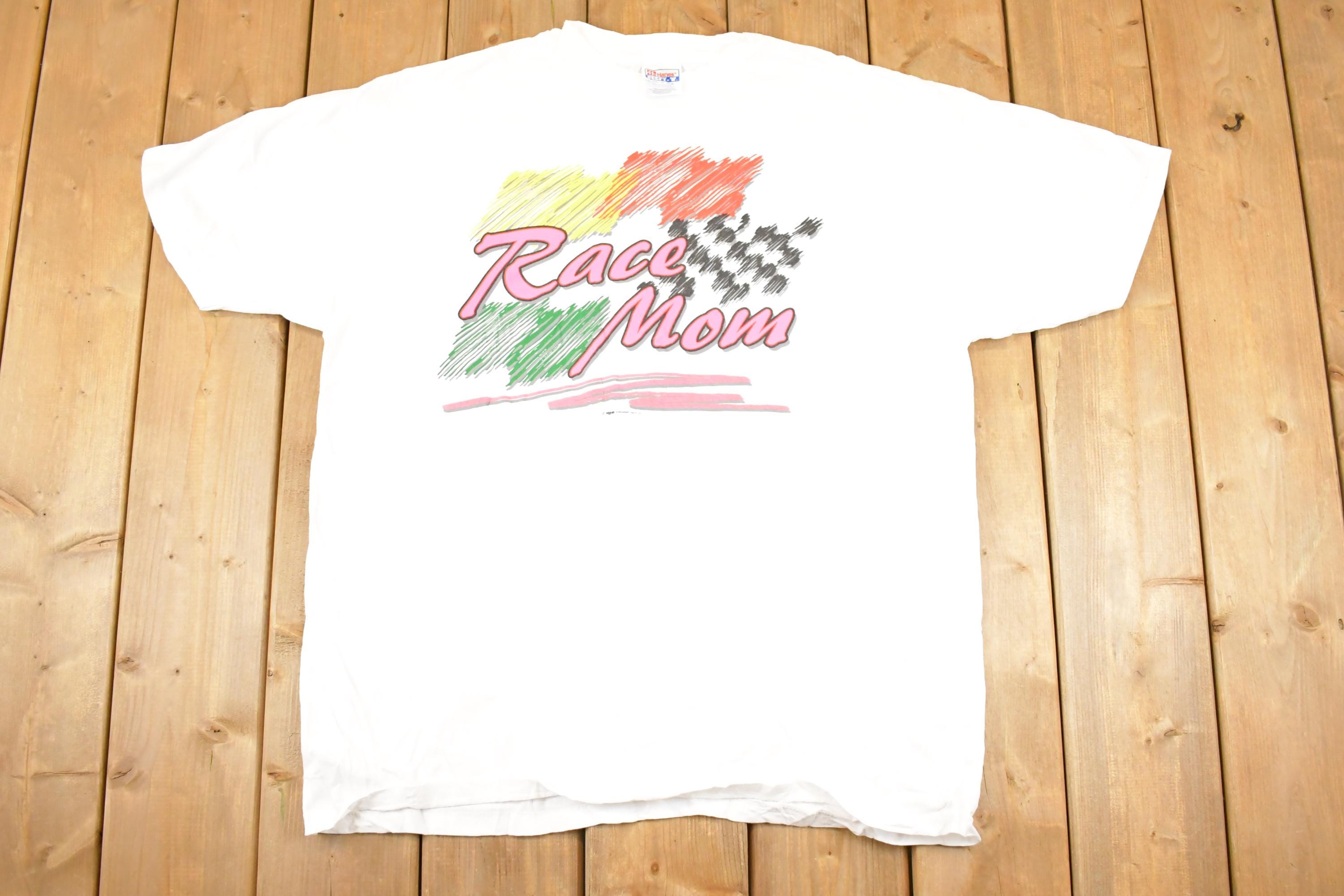 Vintage 1990s Race Mom Souvenir Racing T-Shirt Women's XL