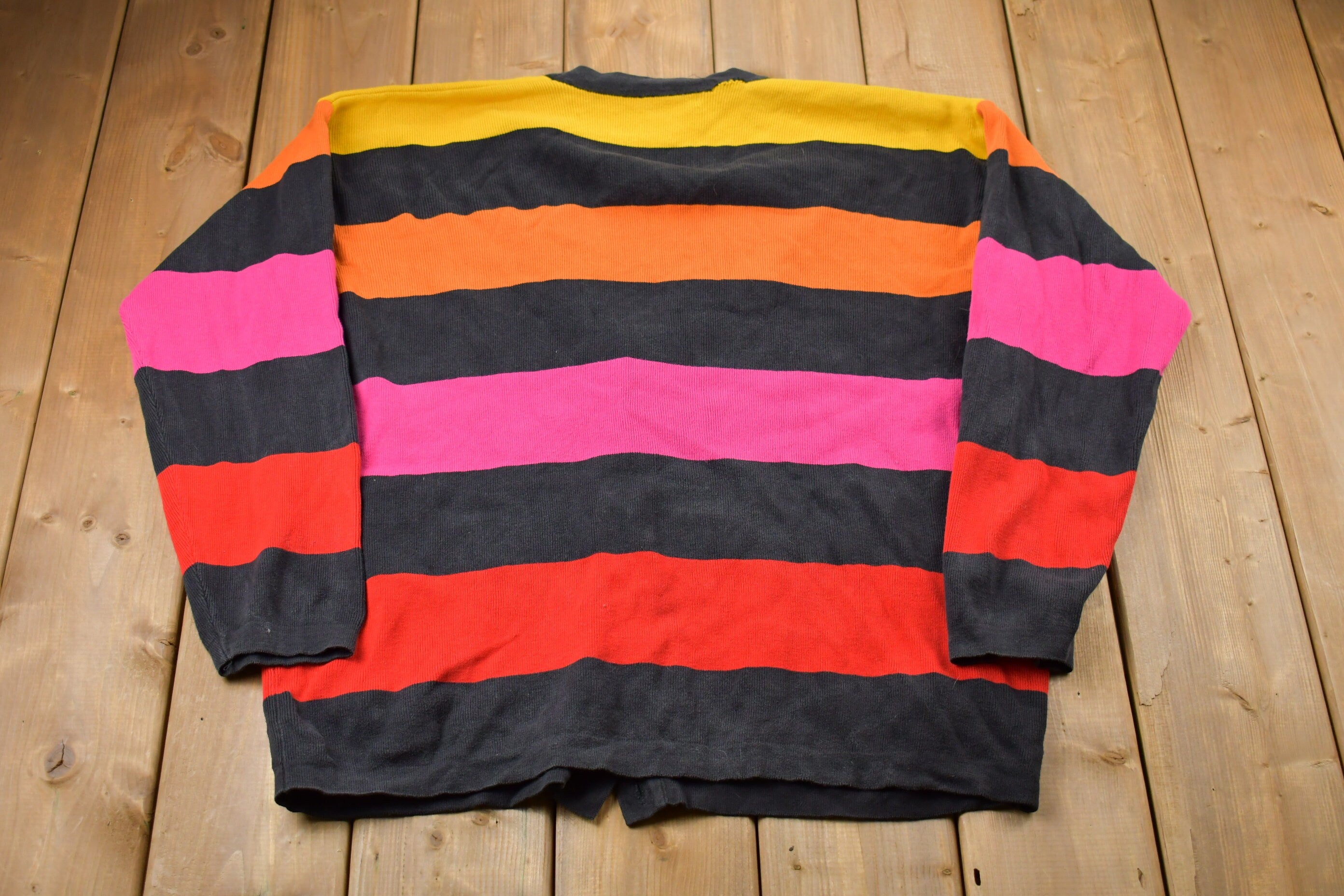Vintage 1980s Jones New York Striped Knitted Sweater
