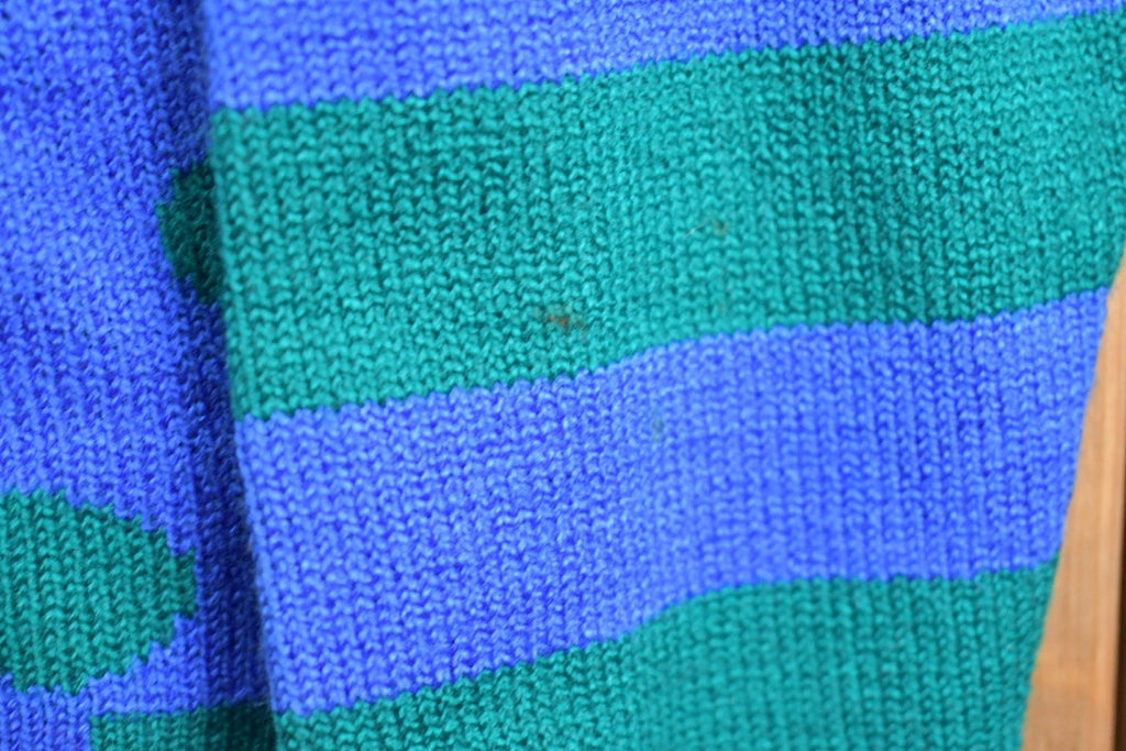 Vintage 1990s Ami Knits Striped Polka Dot Button Up Board Sweater