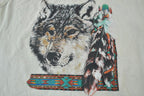 Vintage 1990s Single Stitch Indigenous Wolf Graphic Tank Top
