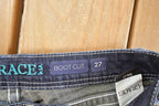 Vintage Deadstock Y2K Grace In LA Bedazzled Bootcut Low Rise Skinny Jeans Women's Size 27 x 29