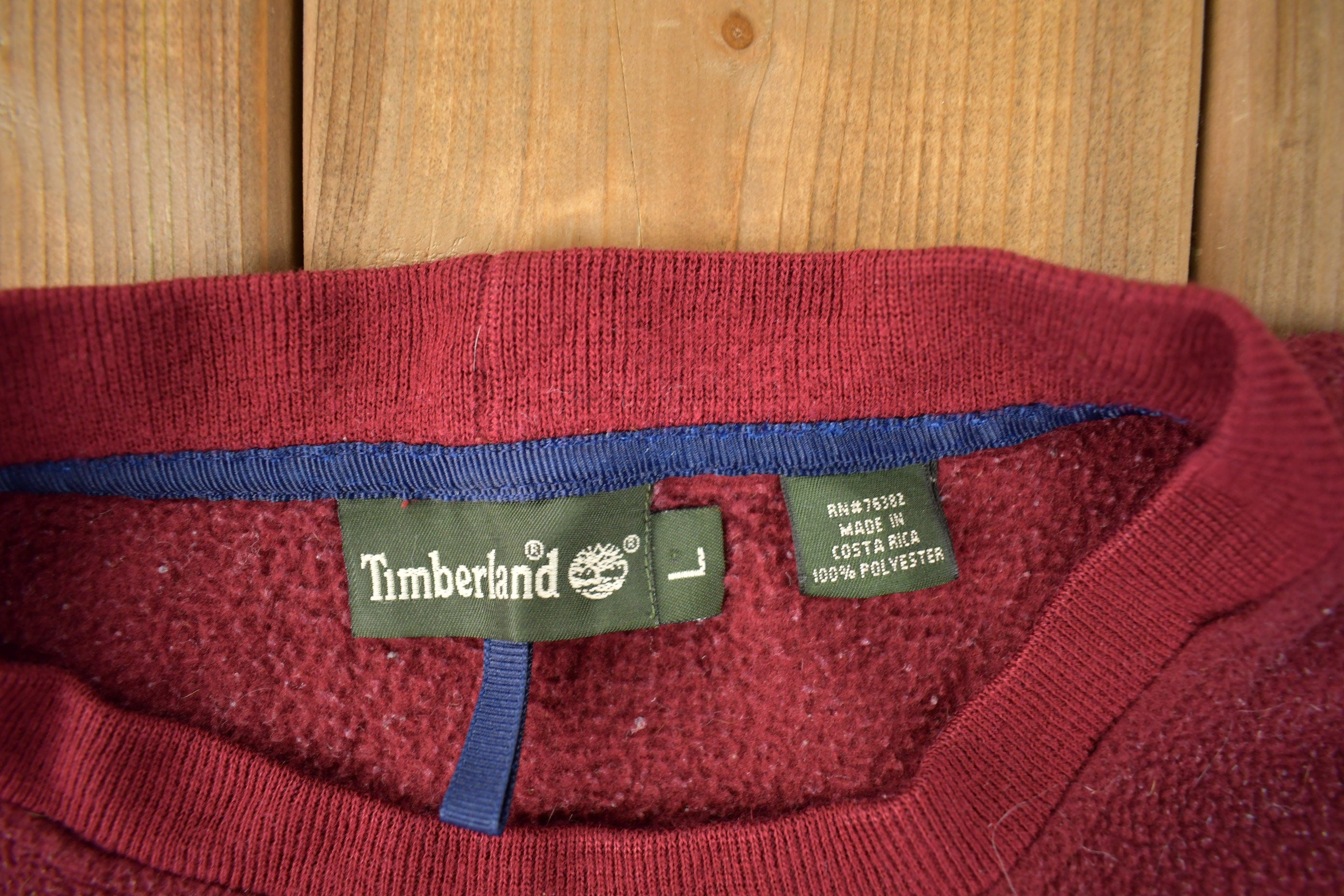 Vintage 1990s Timberland Embroidered Fleece Crewneck Sweater
