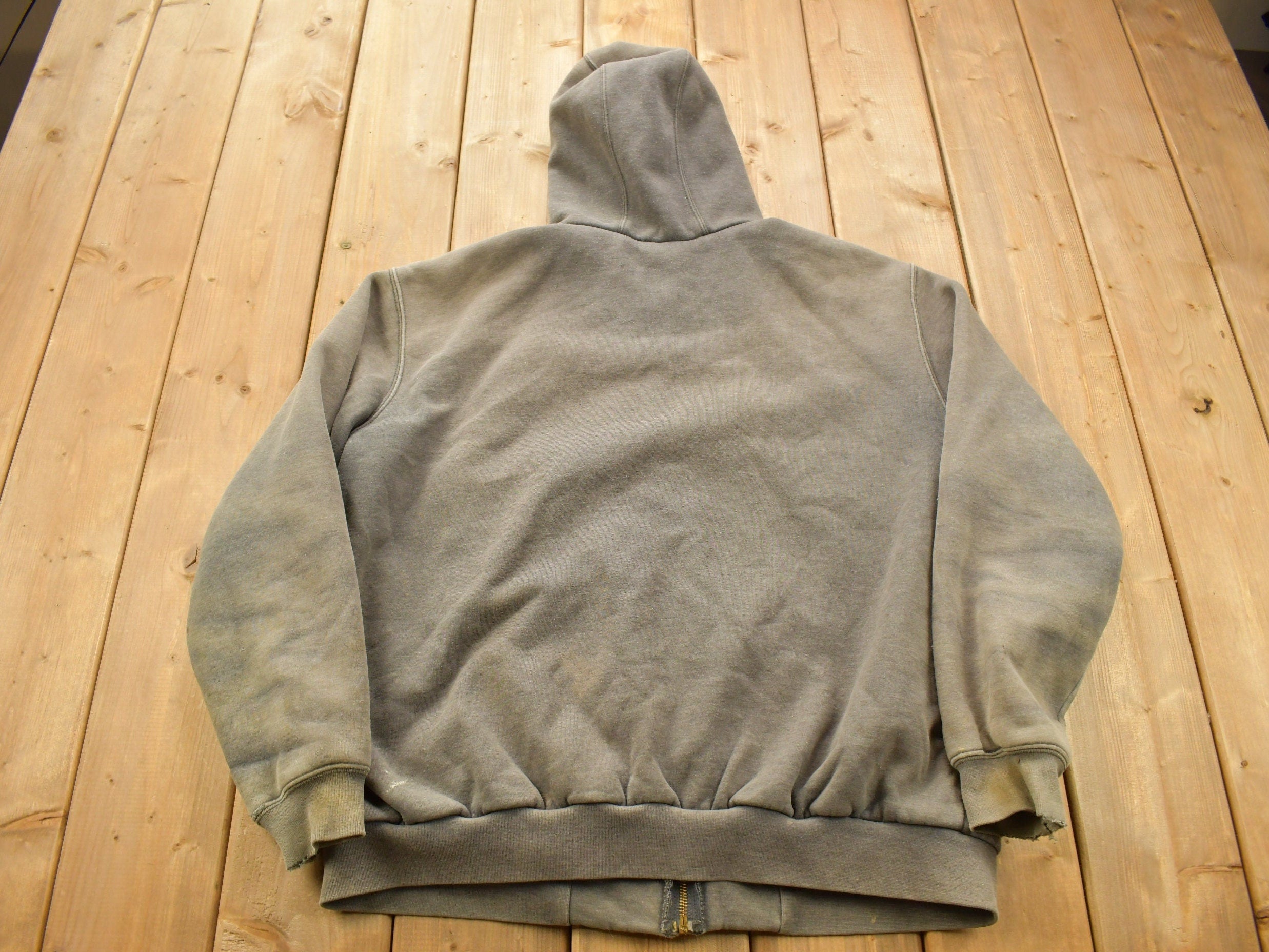 Vintage 1990s Carhartt Heavy Weight Sun Faded Zip Up Hoodie