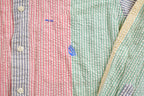 Vintage 1990s Seersucker Nautica Striped Button Up Shirt