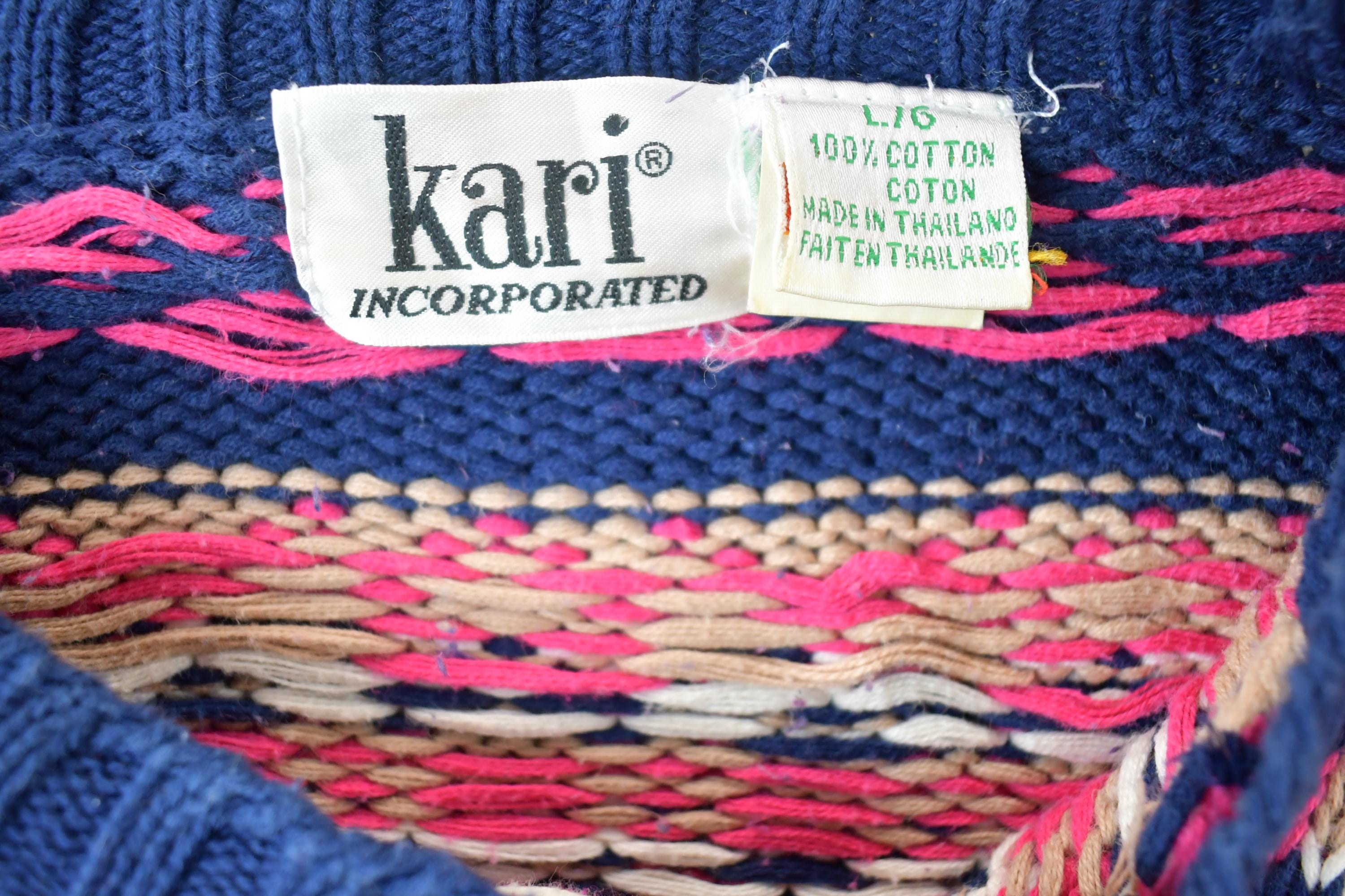 Vintage 1990s Kari Incorporated Knit Crewneck Sweater
