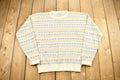 Vintage 1990s Steeple Chase Knitted Striped Crewneck Sweater