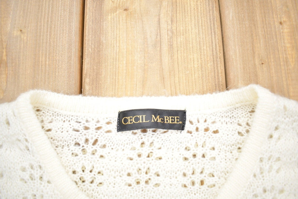 Vintage 1990s Cecil McBee Knitted Cardigan Sweater