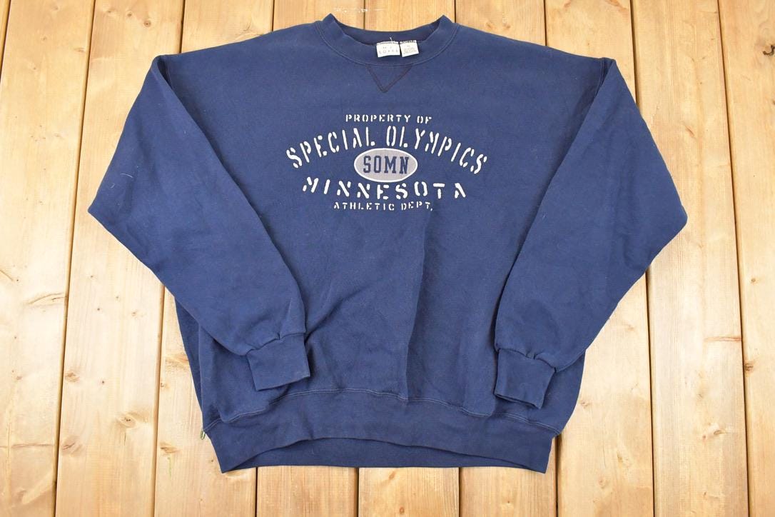 Vintage 1990s Special Olympics Minnesota Graphic Print Crewneck Sweatshirt Mens L