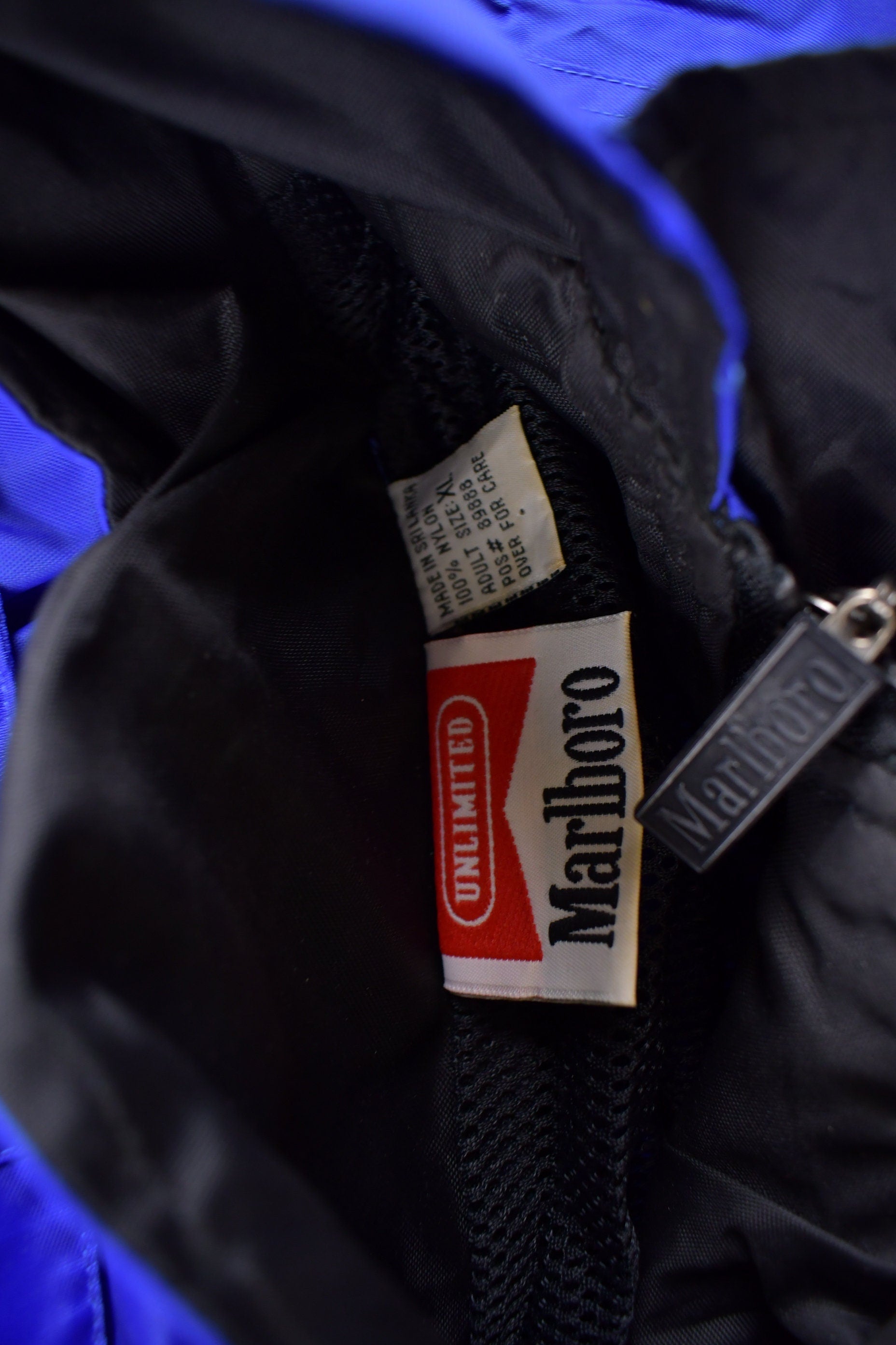 Vintage 1990s Marlboro Unlimited Color Block Windbreaker Jacket