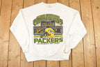 Vintage 1997 Green Bay Packers Super Bowl Champions Graphic Print NFL Football Crewneck Sweatshirt Men's L