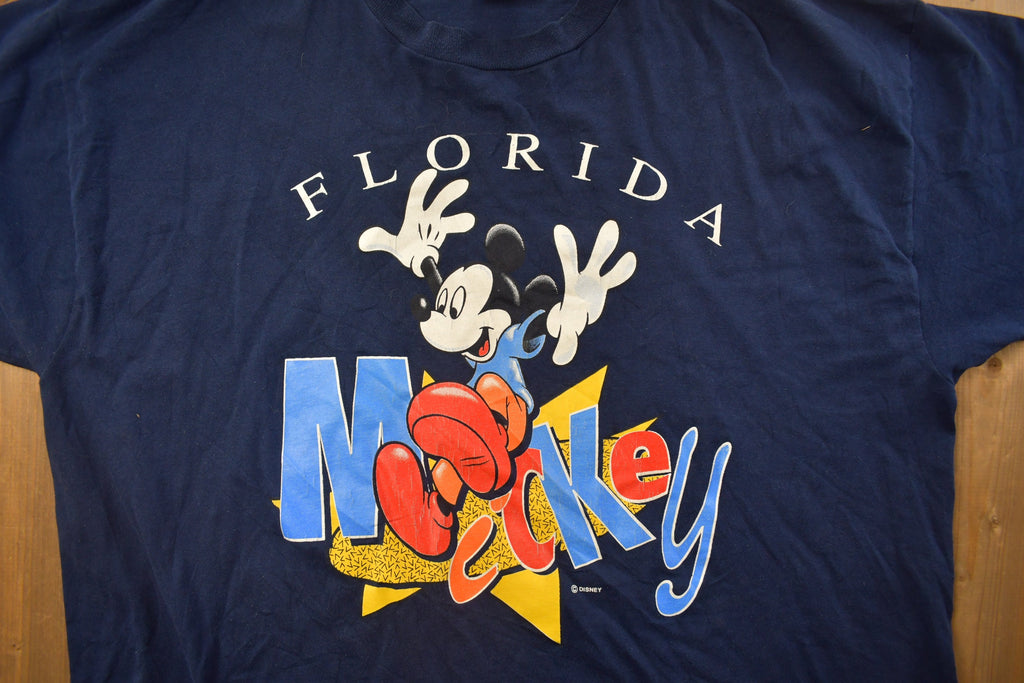 Vintage 1990s Mickey Mouse Florida Graphic T Shirt