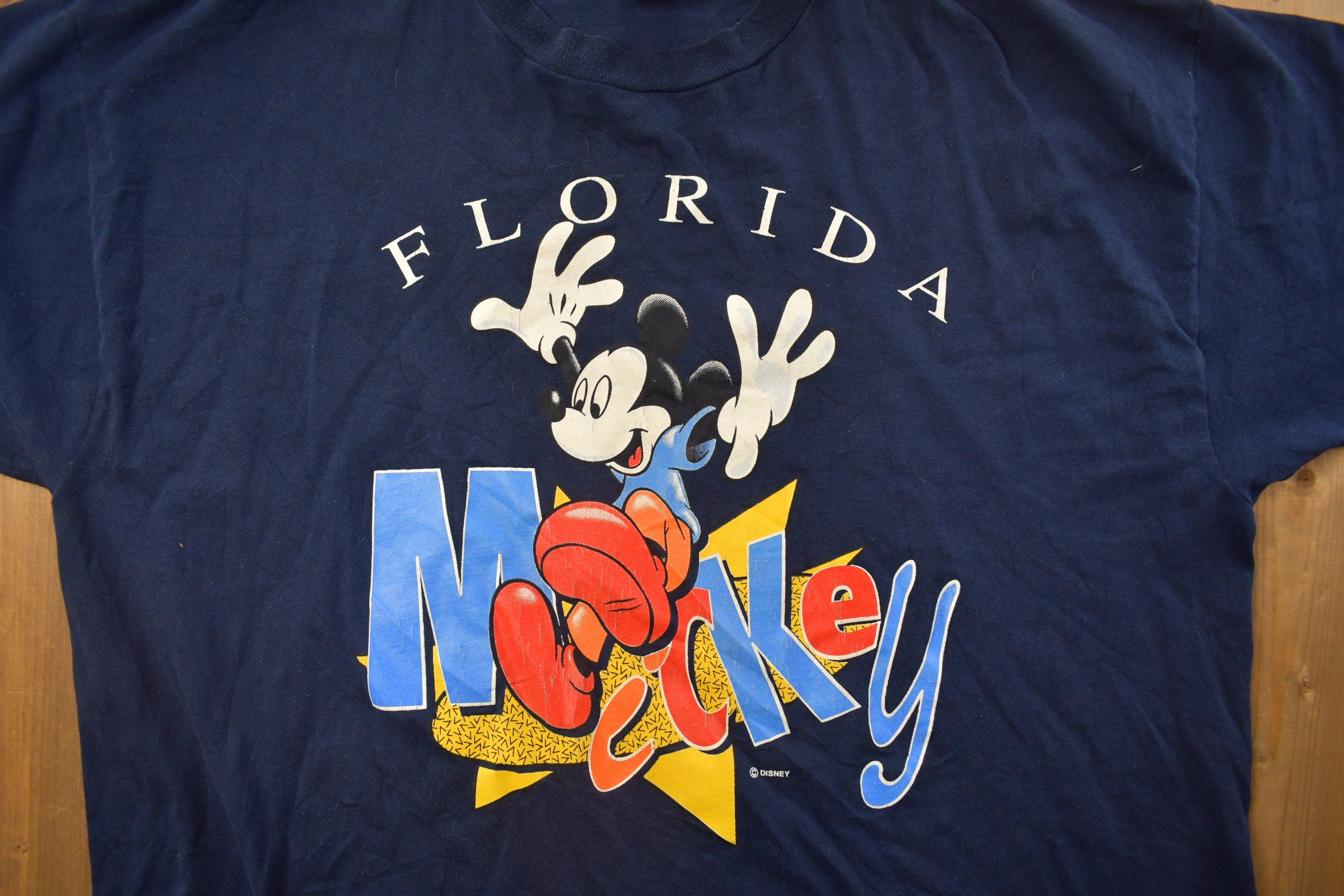 Vintage 1990s Mickey Mouse Florida Graphic T Shirt