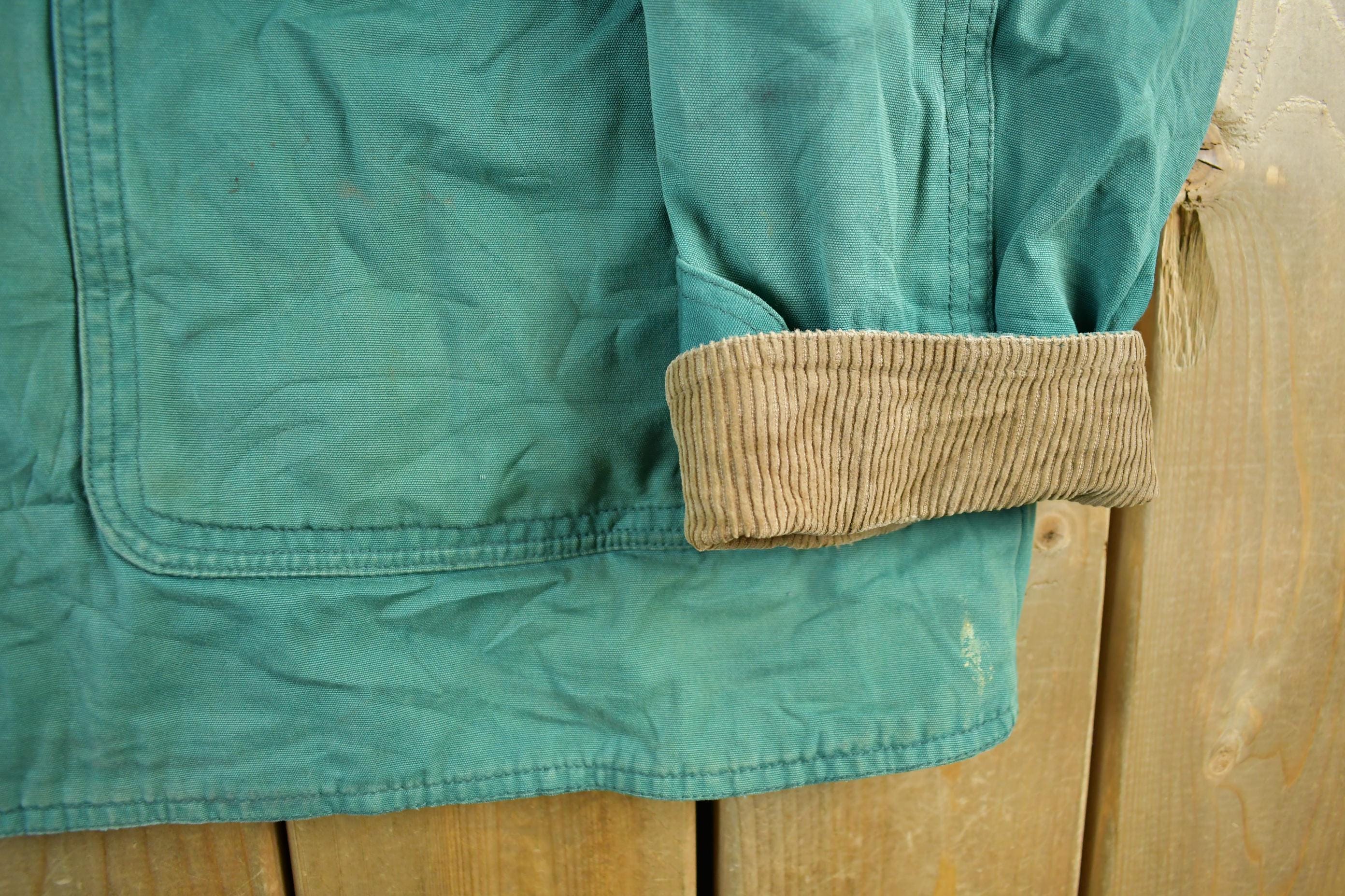 Vintage 1990s Life's Adventures Lined Faded Barn Chore Coat Men's Tall Large