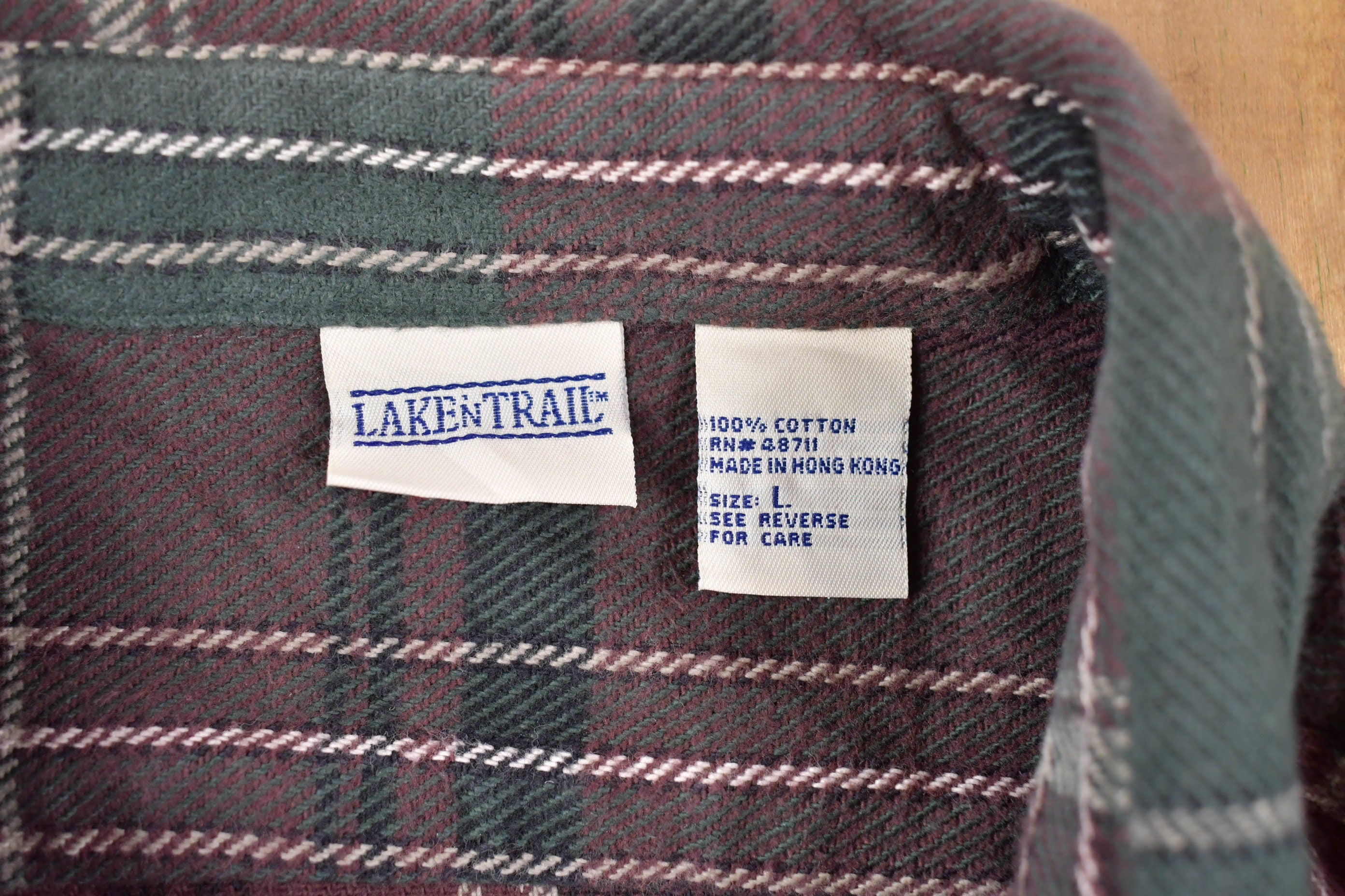 Vintage 1990s Lake & Trail Plaid Button Up Shirt
