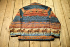 Vintage 1990s Horse All Over Print Button Up Jacket
