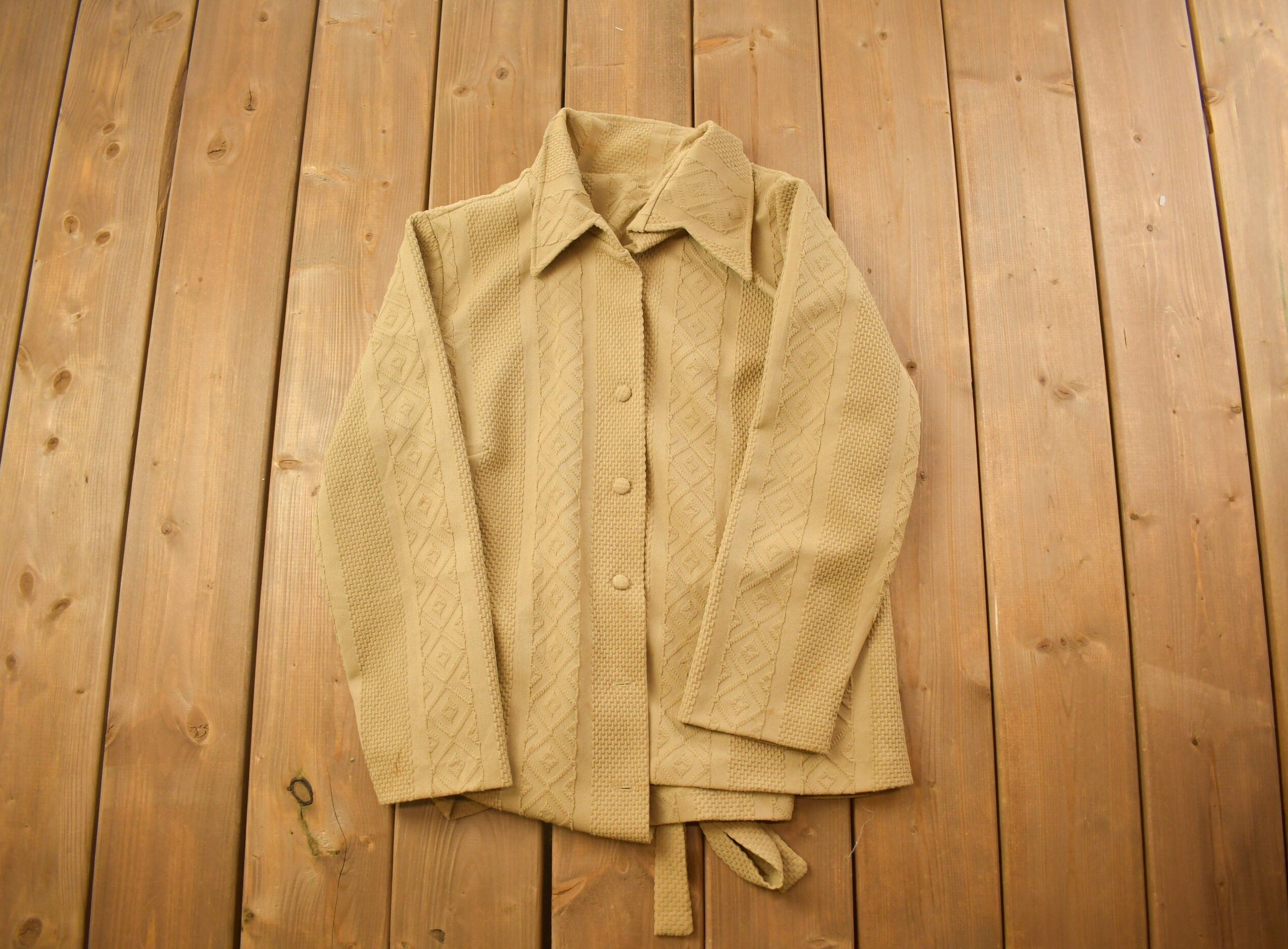 Vintage 1990s Blank Brown Button Up Shirt