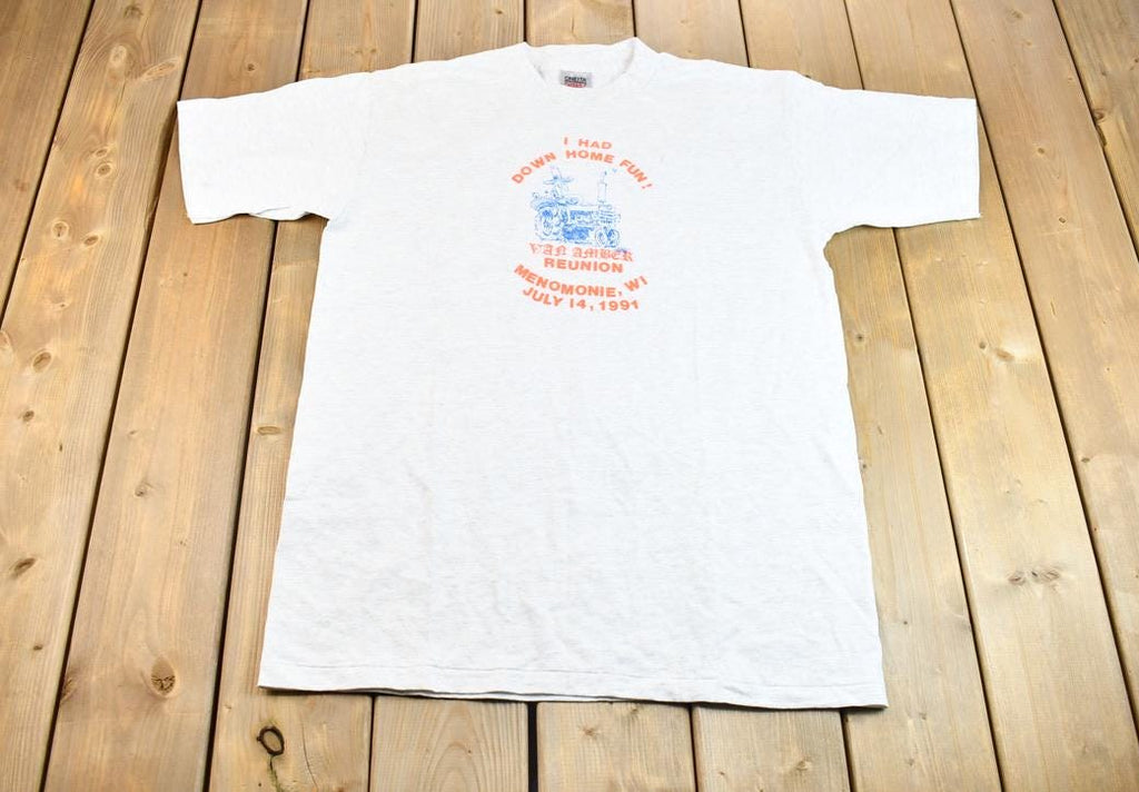 Vintage July 14, 1991 Menomonie Wisconsin Van Amber Reunion Single Stitch Graphic T-Shirt