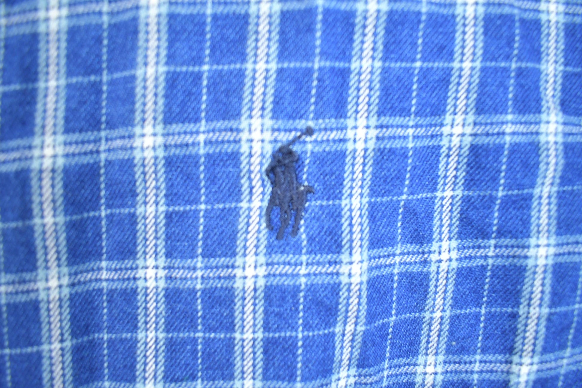 Vintage 1990s Ralph Lauren Embroidered Plaid Flannel Button Up Shirt