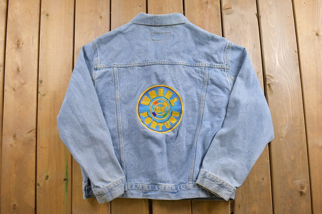 Vintage 1990s Wheel Of Fortune Denim Jean Promo Jacket